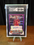 2023 Topps Chrome Alex Carus Autographed Purple Geometric Refractor - #CG-AC - SGC 10 / Auto 10