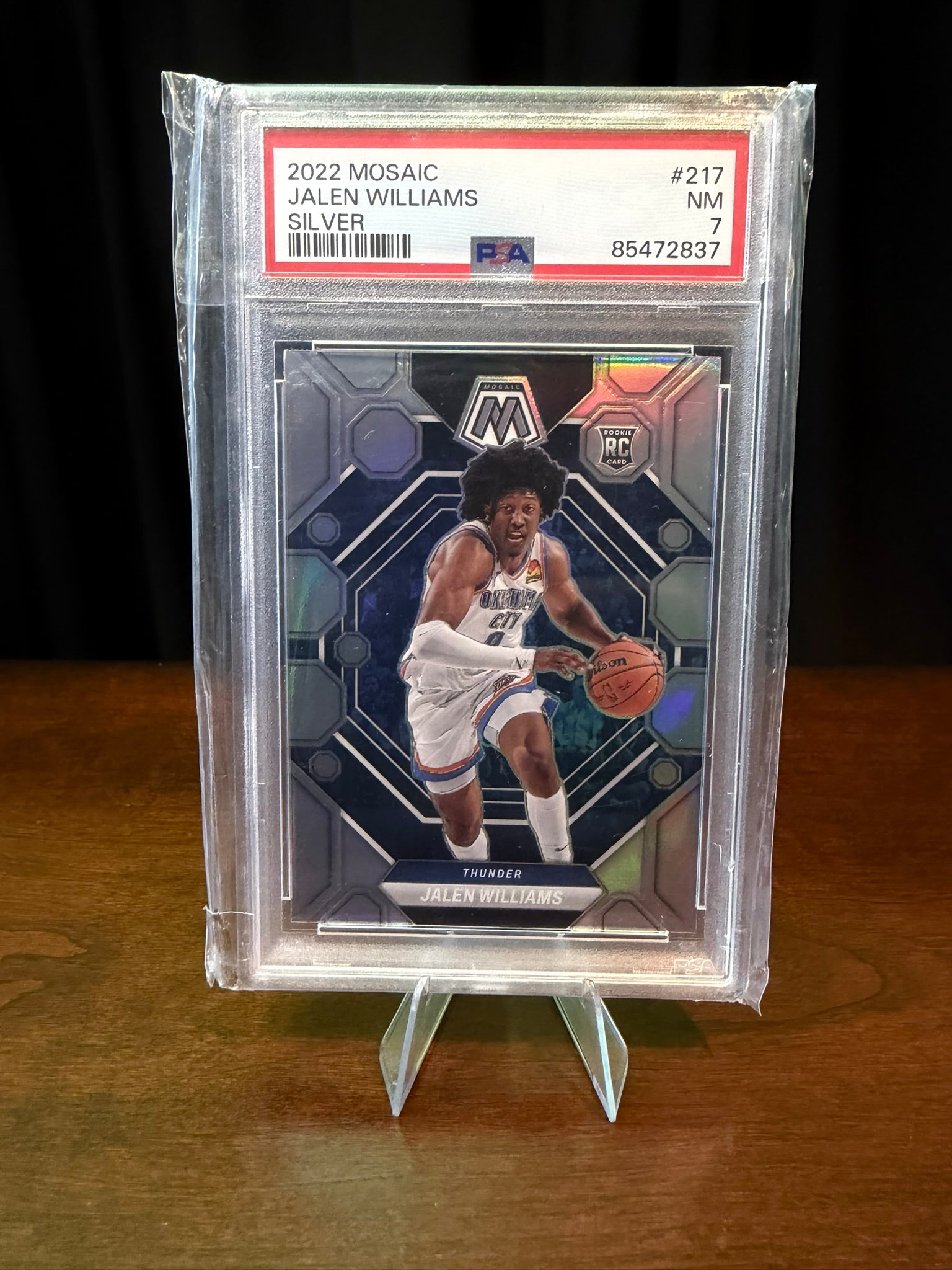 2022 Panini Mosaic Silver Prizm Jalen Williams - #21 -  PSA 7