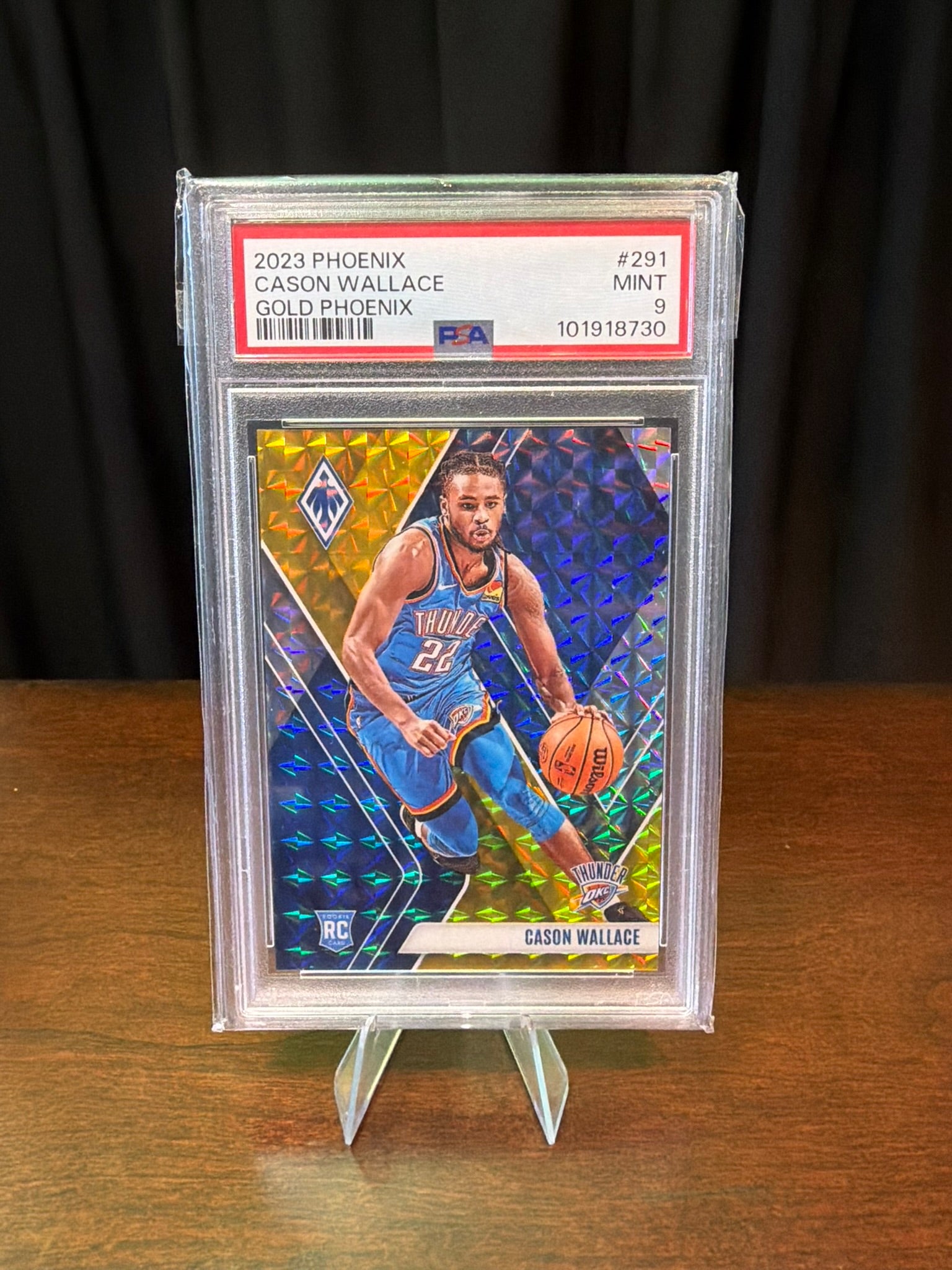 2023 Panini Phoenix Cason Wallace - 07/10 - Gold Phoenix #291 - PSA 9 MINT