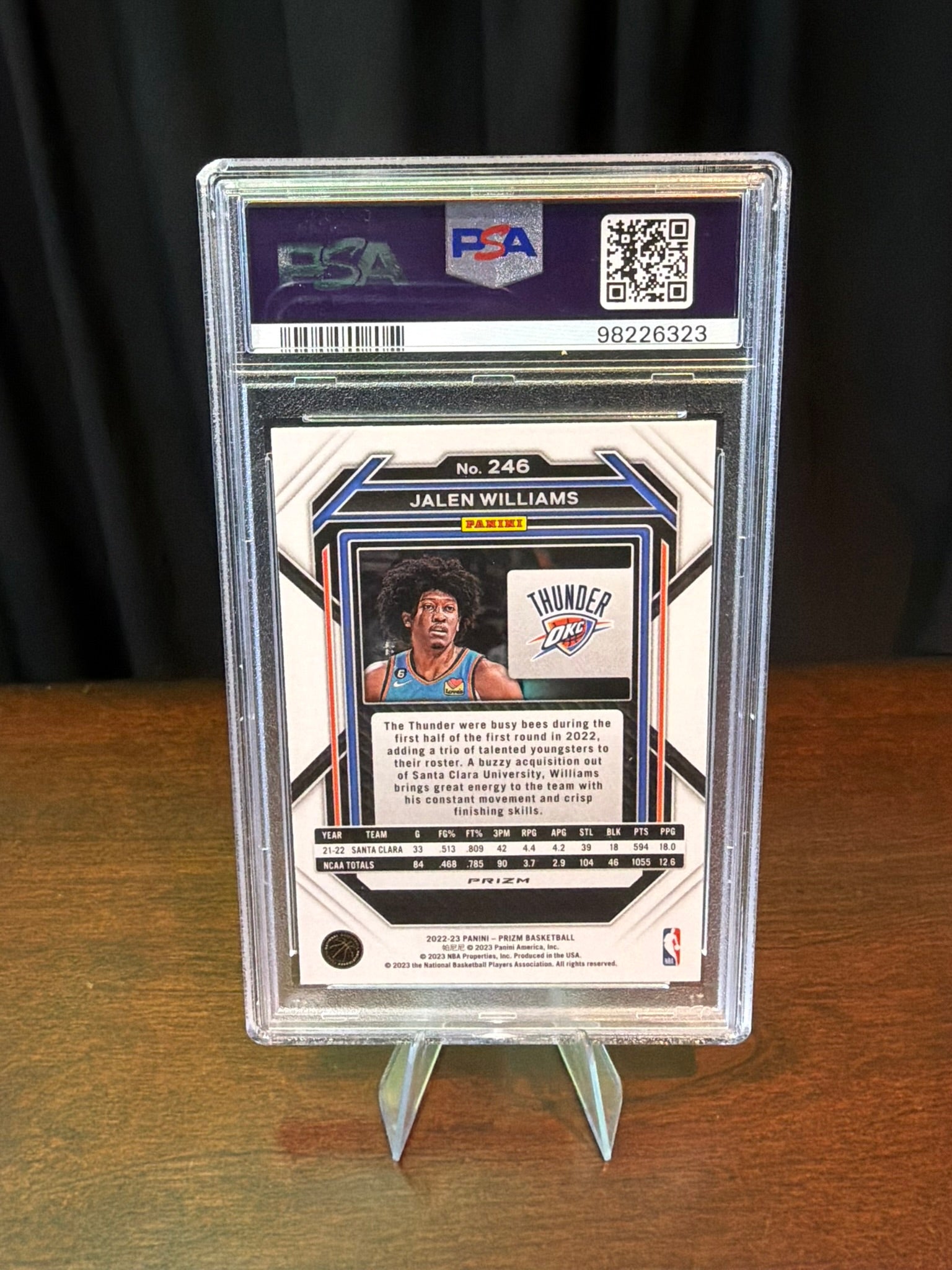 2022 Panini Prizm Jalen Williams Rookie #246 Silver Prizm - PSA 9 MINT