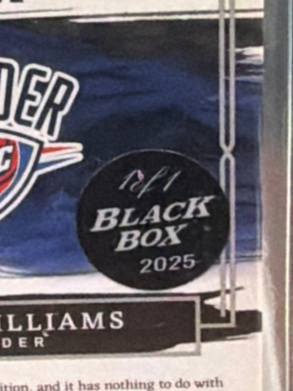 2022 Panini Impeccable Jalen Williams Rookie Autos Holo Silver #34 Black Box 1/1 - Beckett 10 Auto 9.5 GEM MINT - On card auto