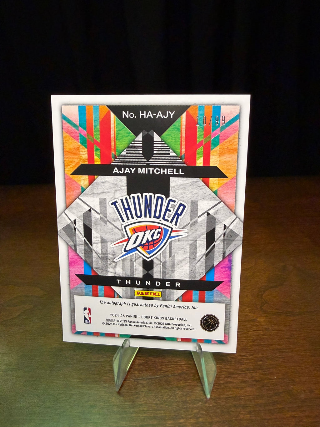 2024 Panini Court Kings Ajay Mitchell #HA-AJY Rookie Auto 10/99
