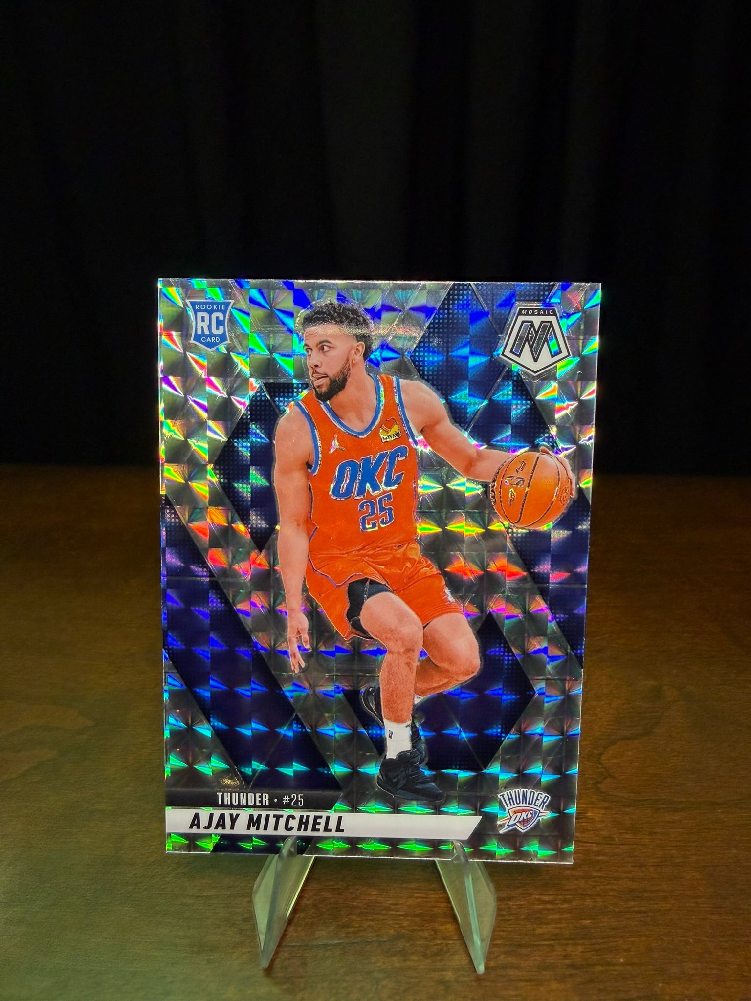 2024 Panini Mosaic Ajay Mitchell Silver Prizm # 204