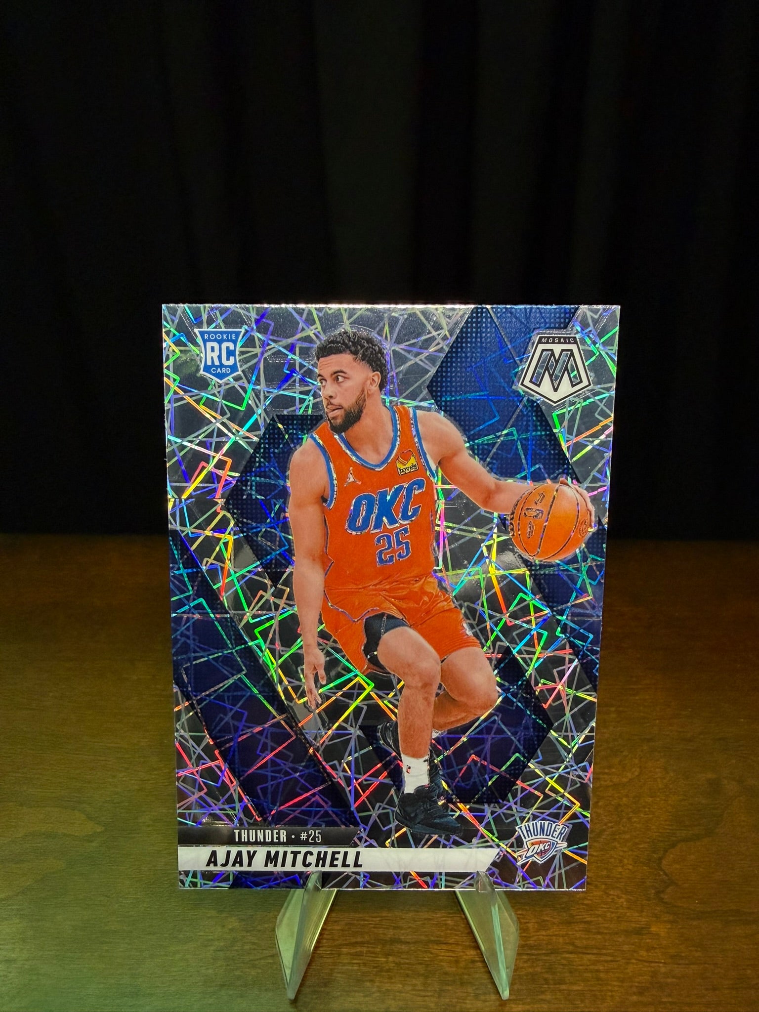 2024 Panini Mosaic Ajay Mitchell Silver Lazer Prizm #204