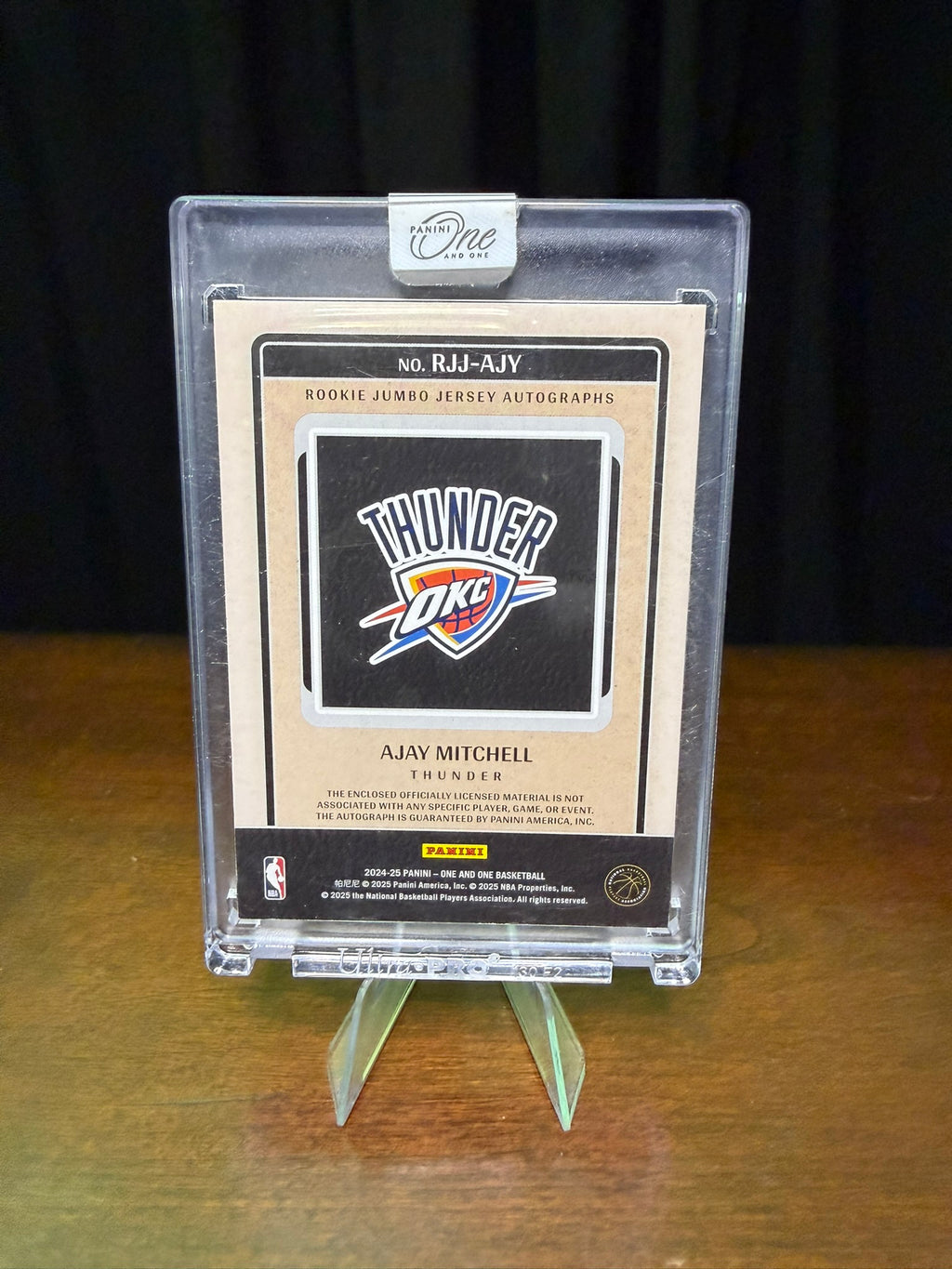 2024 Panini One and One Ajay Mitchell Rookie Jumbo Jersey Autograph /35