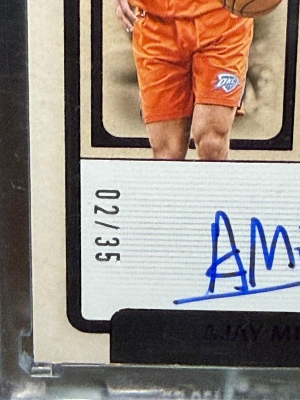 2024 Panini One and One Ajay Mitchell Rookie Jumbo Jersey Autograph /35