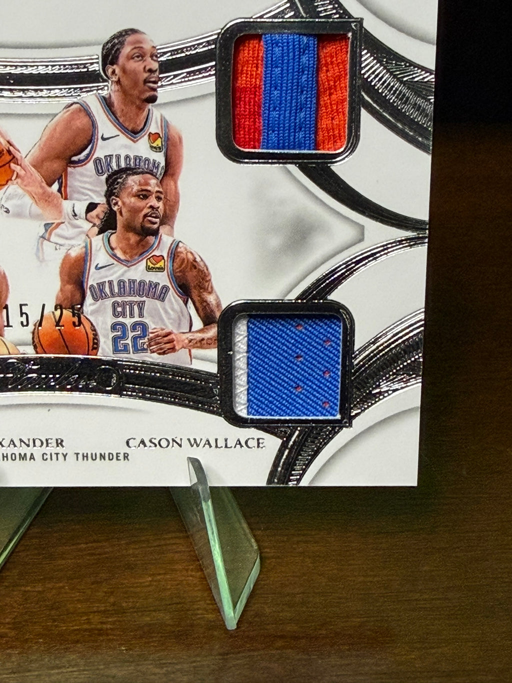 2024-25 Panini Flawless Quad Patches Chet Holmgren - Jalen Williams - Shai Gilgeous-Alexander - Cason Wallace  /25 - #QP-OKC - 2025 NBA Finals Champions