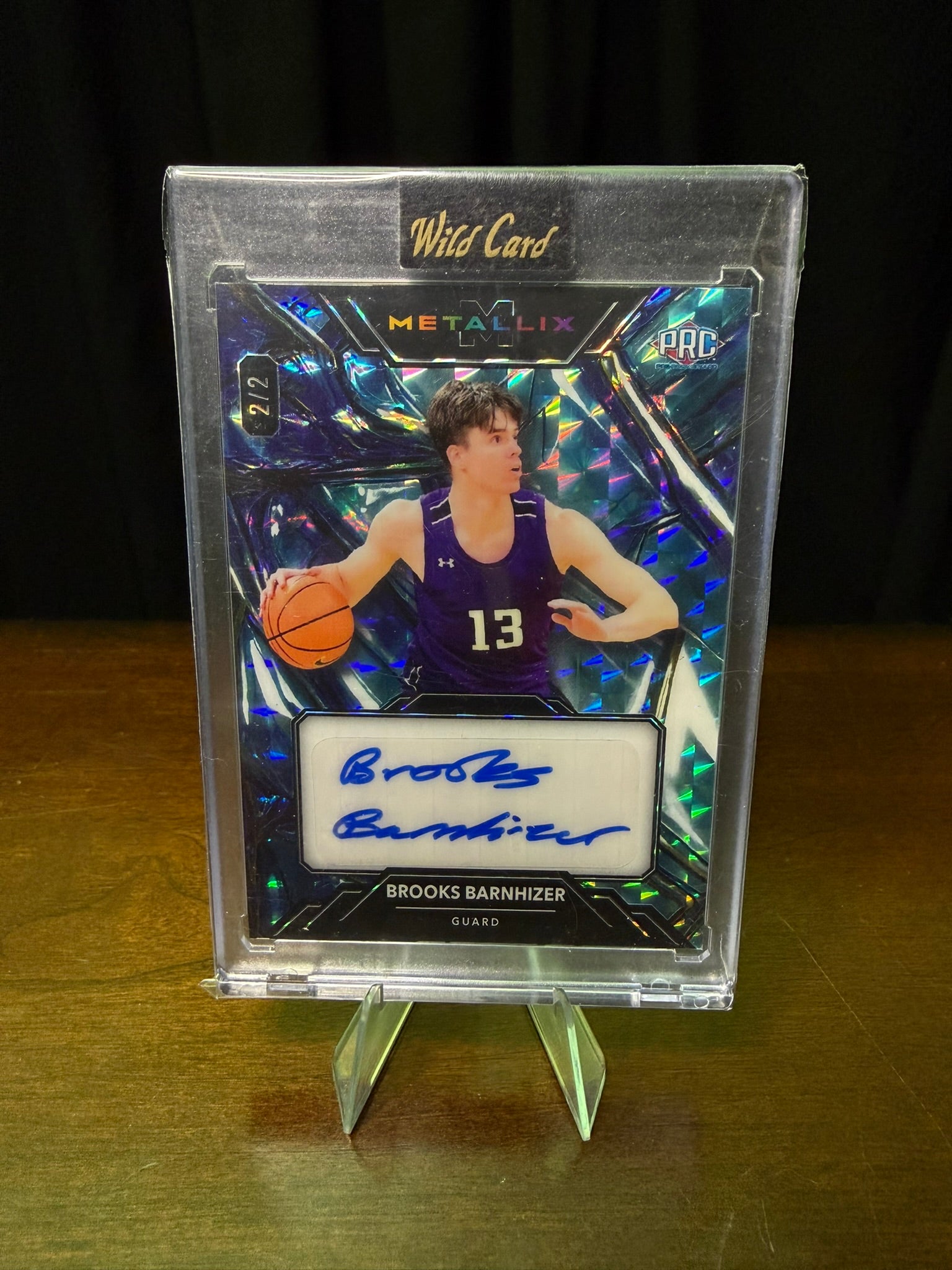 2024 Wild Card Metalix Brooks Barnhizer #WMGA-BB Rookie Auto /2 -OKC - 2 of 2 Factory Sealed