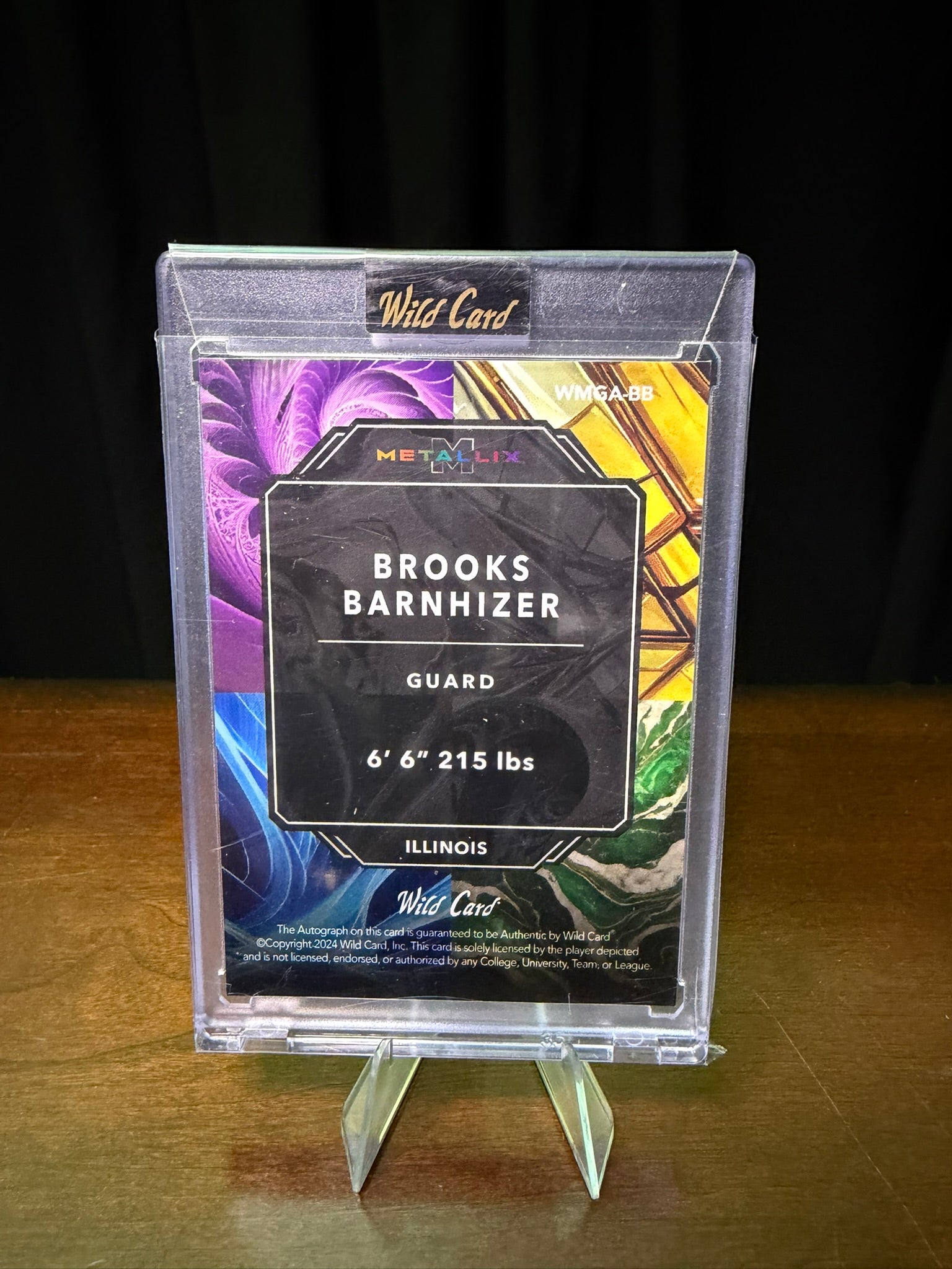 2024 Wild Card Metalix Brooks Barnhizer #WMGA-BB Rookie Auto /2 -OKC - 2 of 2 Factory Sealed