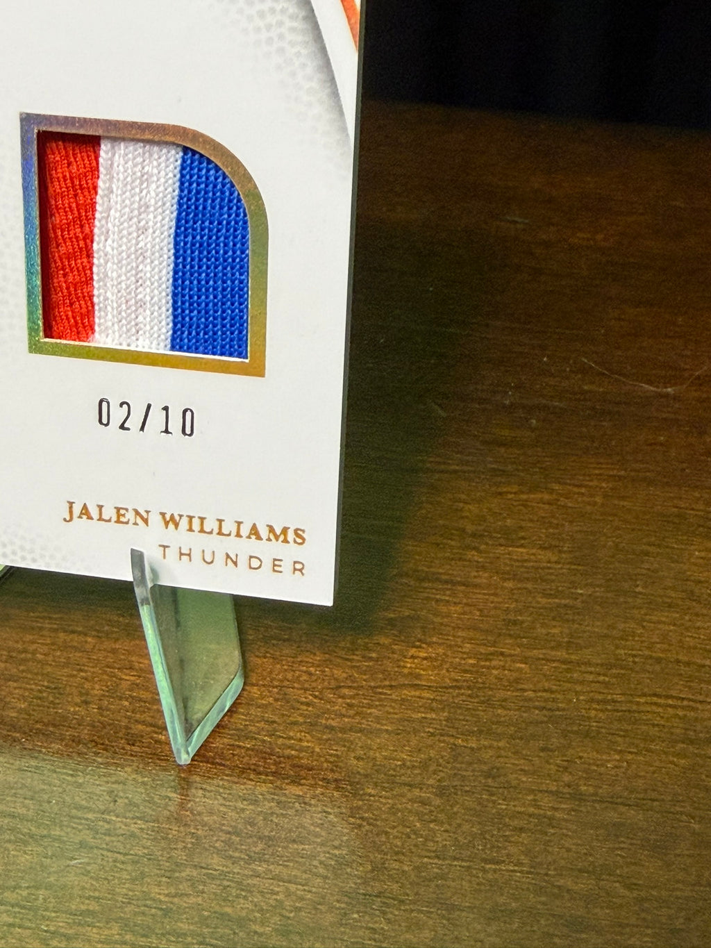 2024 Panini Immaculate Jalen Williams /20 #SWA-JLN Tri Color Patch