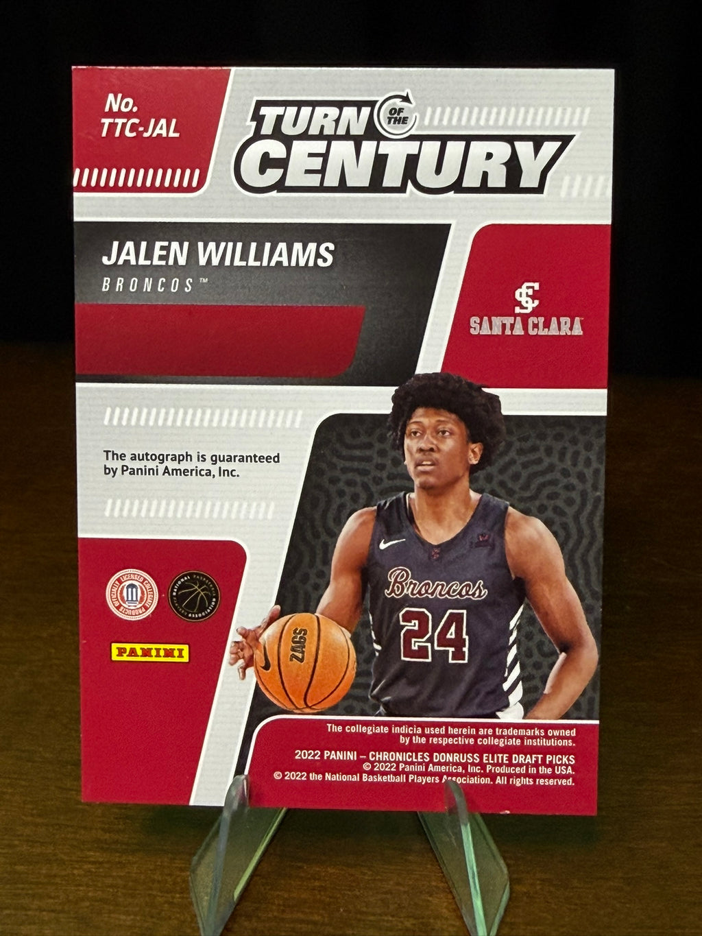 2022 Panini Chronicles Donruss Elite Draft Picks Jalen Williams Turn of the Century #TTC-JAL Rookie RC Autogragh Auto AU