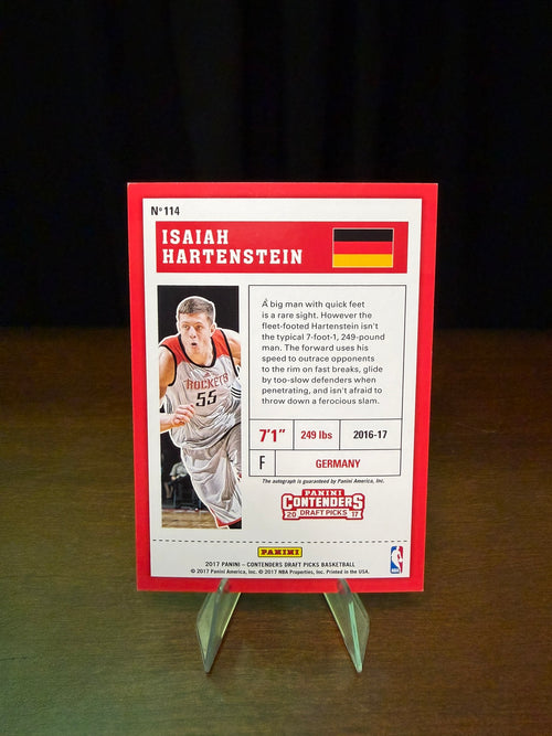 2017 Panini Contenders Isaiah Hartenstein Draft Picks /99 #114