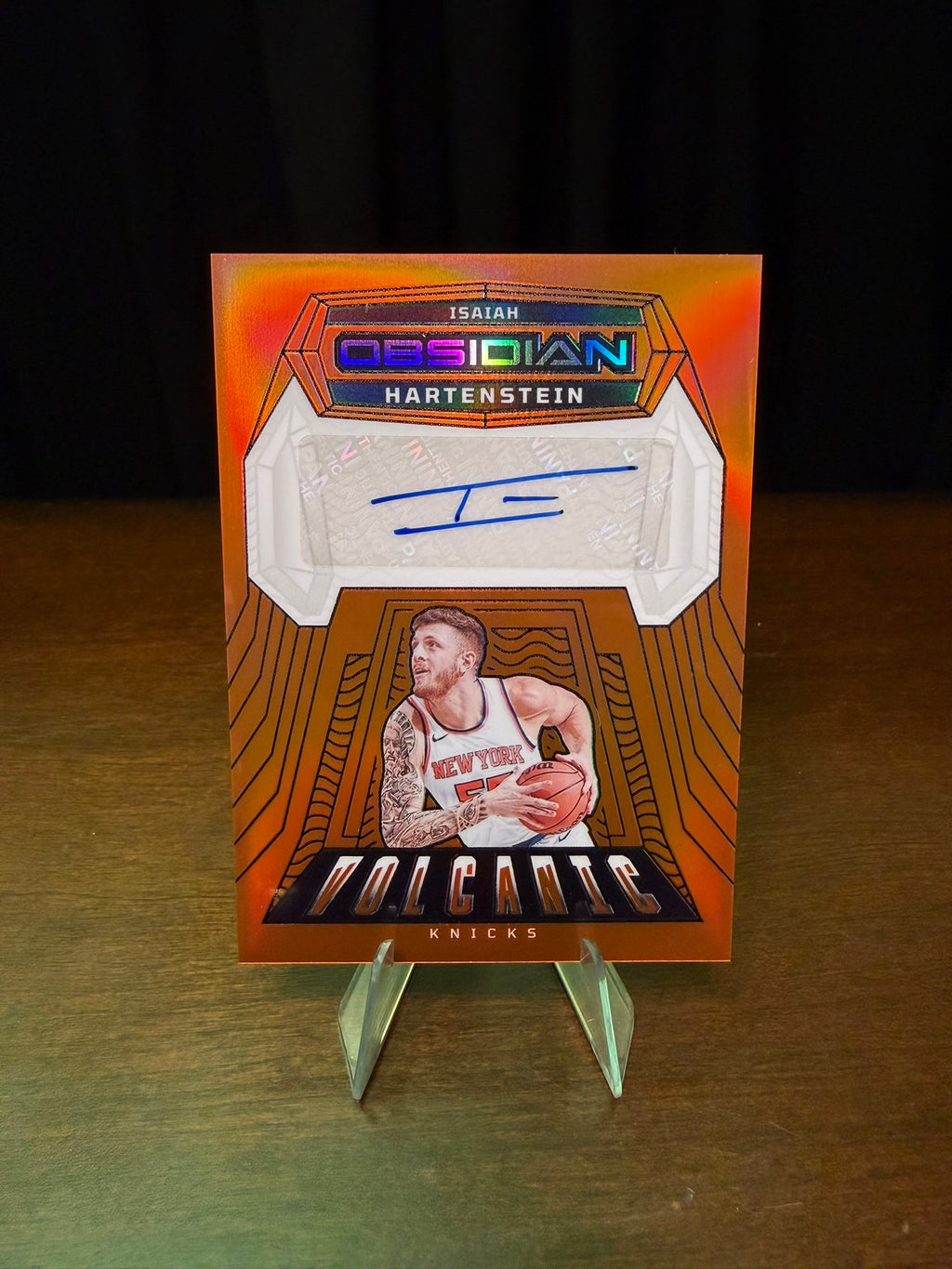 2023 Panini Obsidian Isaiah Hartenstein /75 Volcanic Orange #VS-HAT Auto