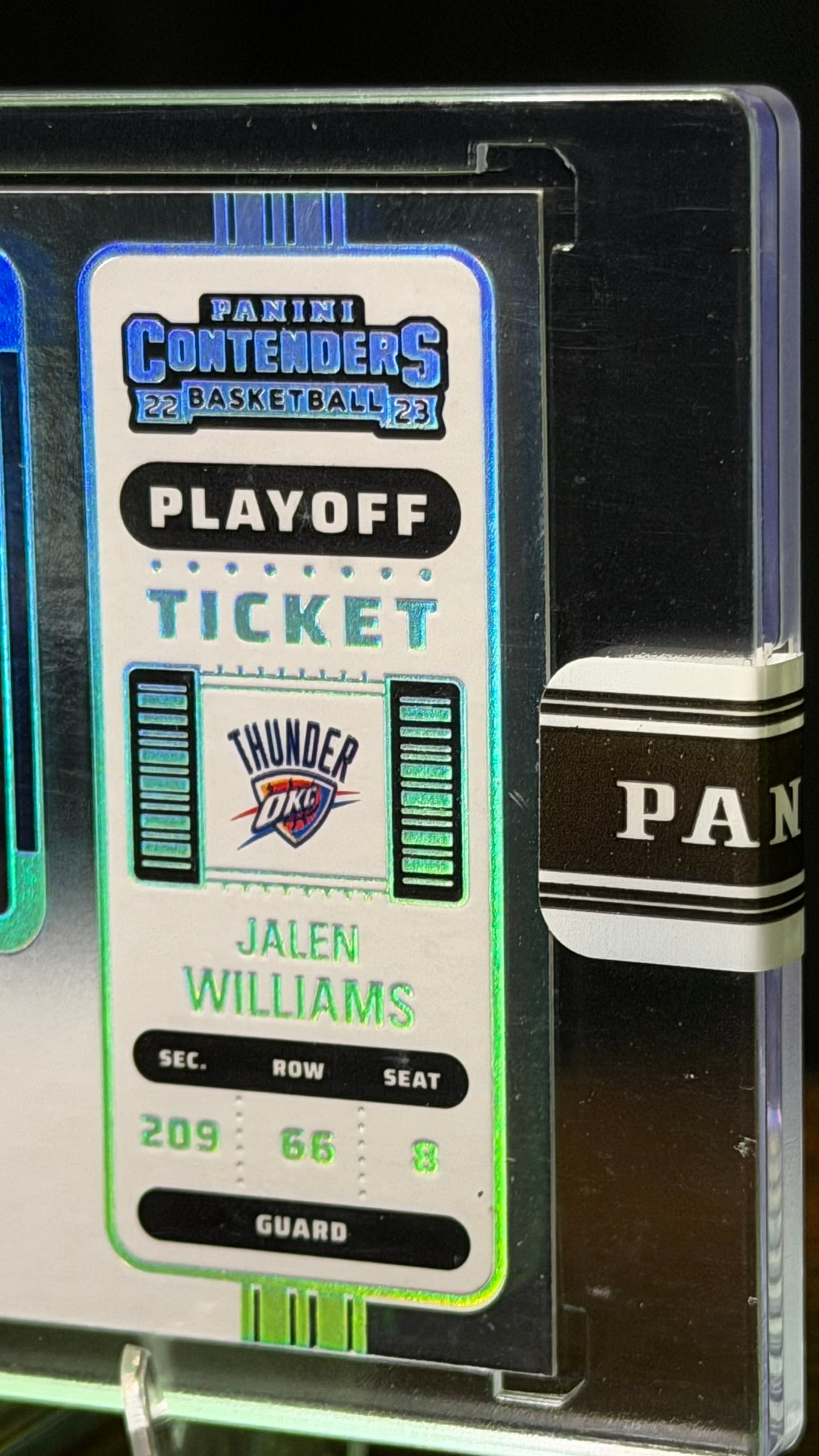 2022 Panini Contenders Jalen Williams Black Box 1/1 Playoff Ticket #115- Panini Sealed