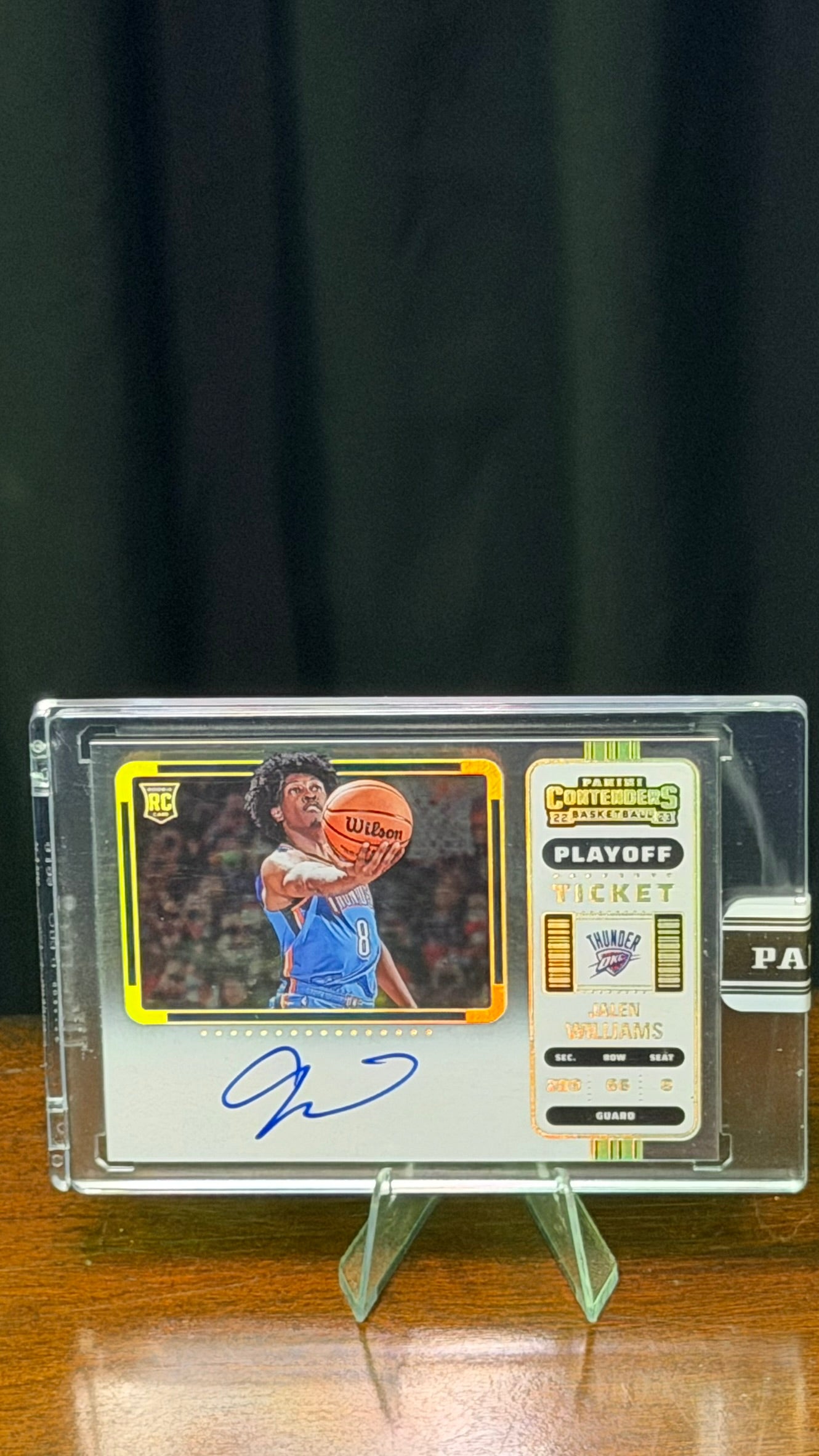 2022 Panini Contenders Jalen Williams Black Box 1/1 Playoff Ticket #115- Panini Sealed