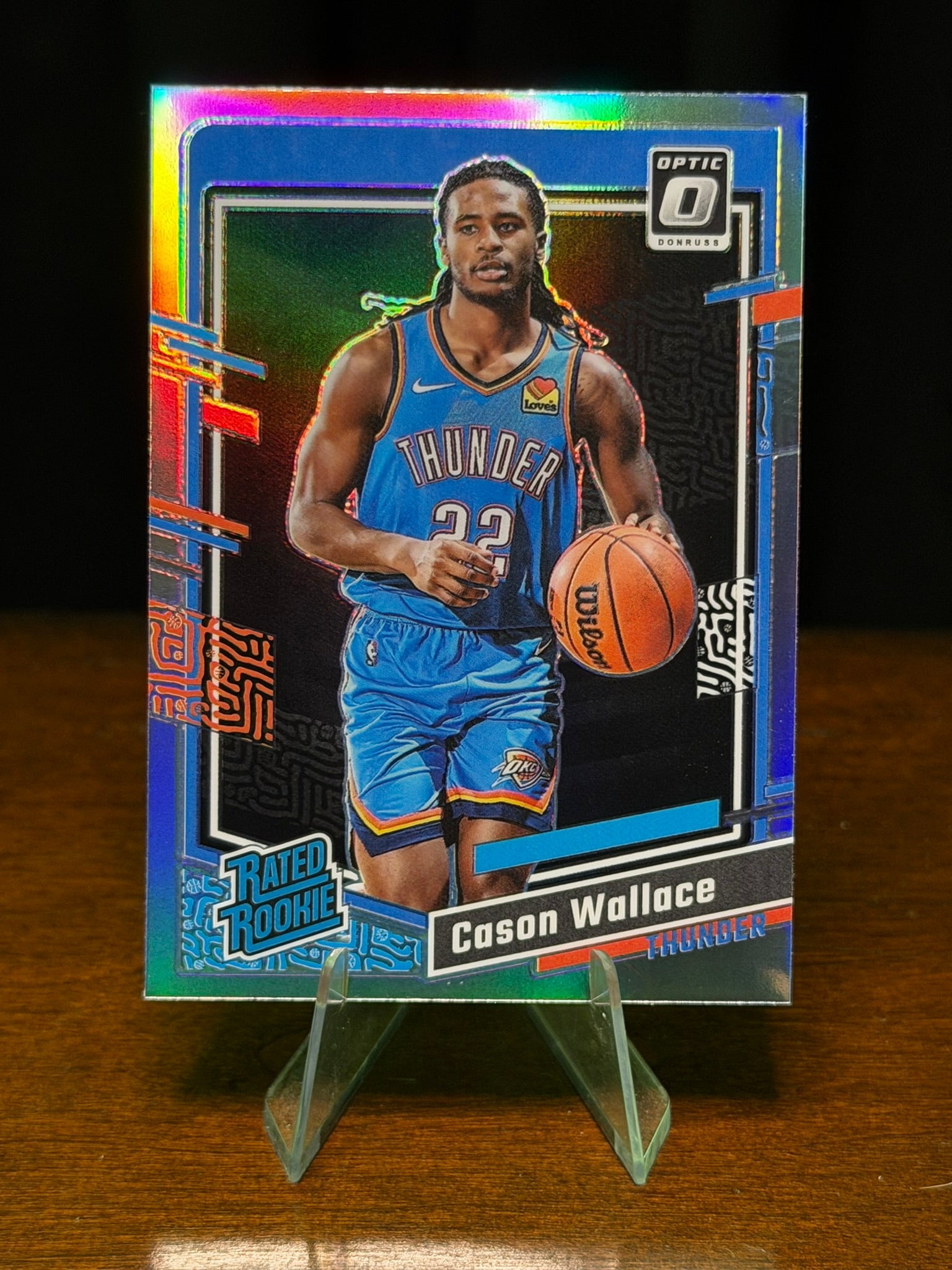 2023 Panini Donruss Optice Holo Prizm Cason Wallace #218 Rated Rookie RC
