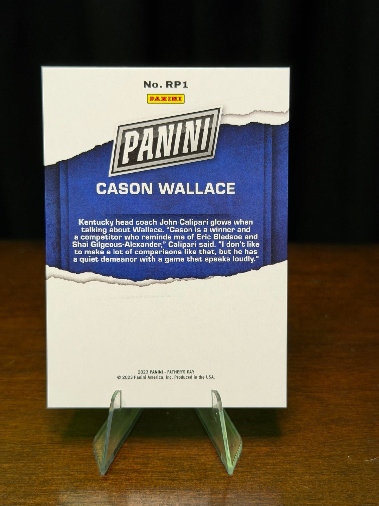 2023 Panini Father's Day Cason Wallace /199 #RP1 OKC Thunder