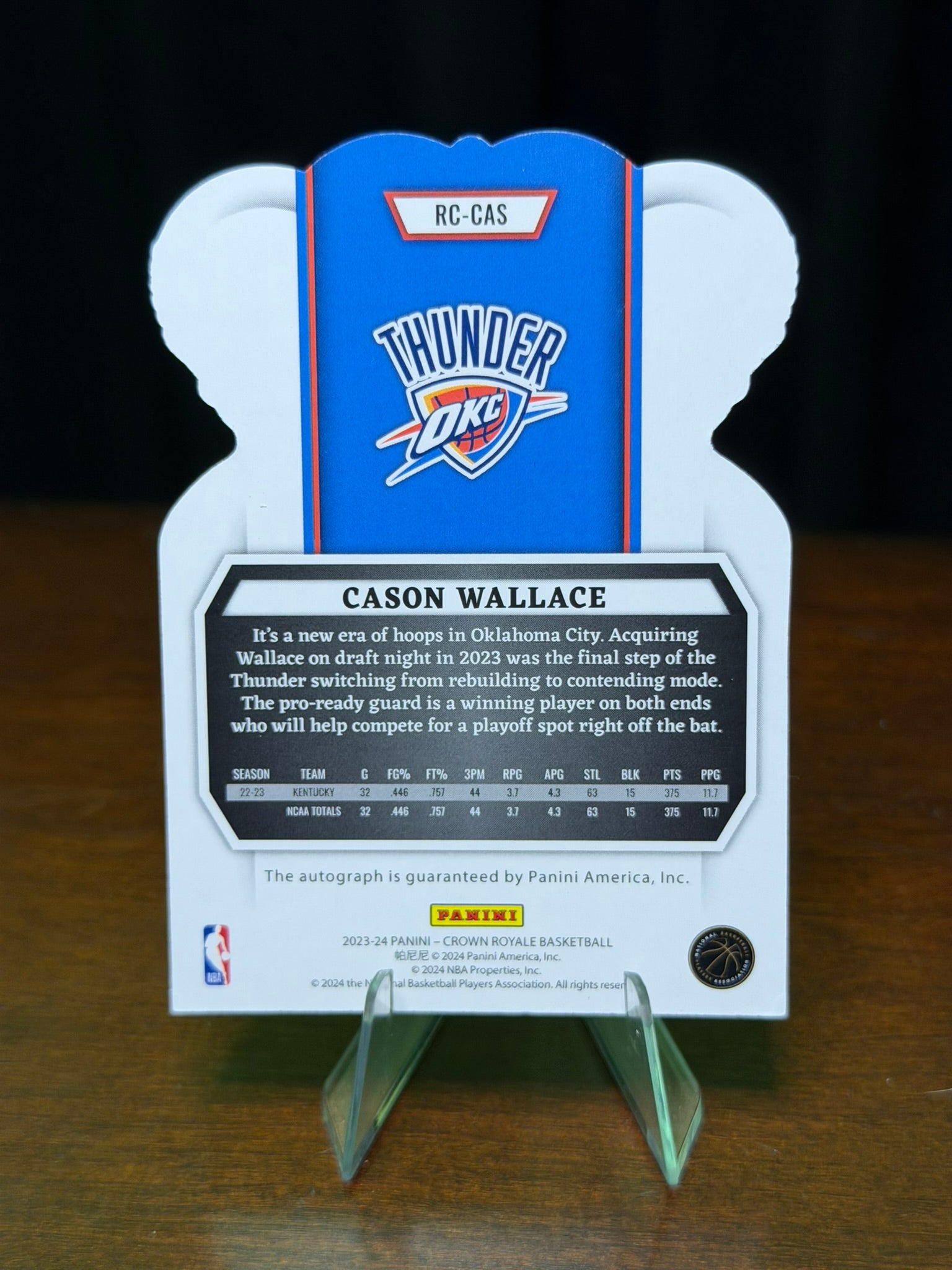 2023 Panini Crown Royal Cason Wallace /75 #RC-CAS